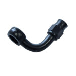 Reusable Banjo Hose End -03 x 7/16 | 90° Steel Black