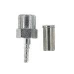 Crimp PTFE Hose End Straight -03 | 1/8 F NPT