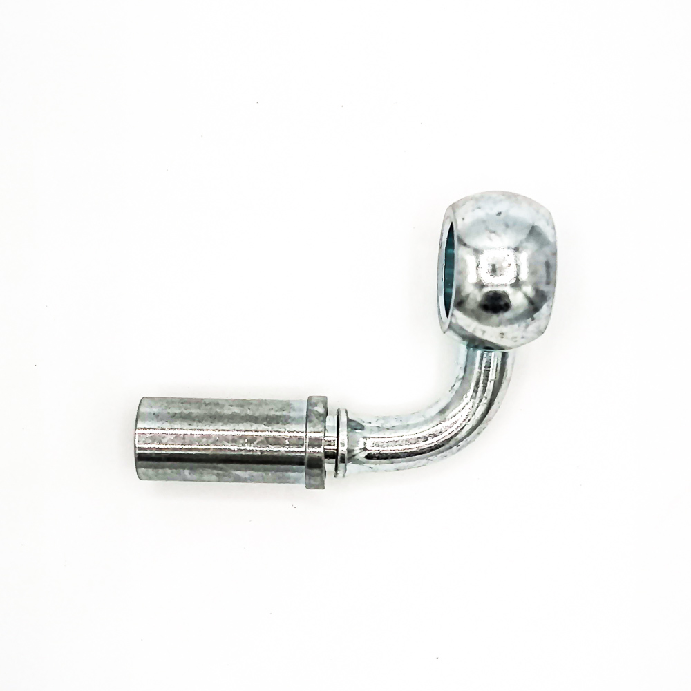 G109003-7 Crimped Banjo Hose End 90° | -03 | 10MM - 3/8 - Image 1